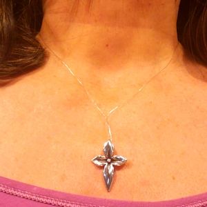 James Avery Retired Blossom Cross Pendant